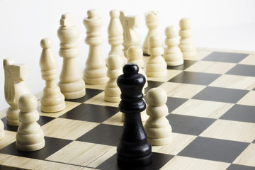 Chess game. Checkmate and stalemate