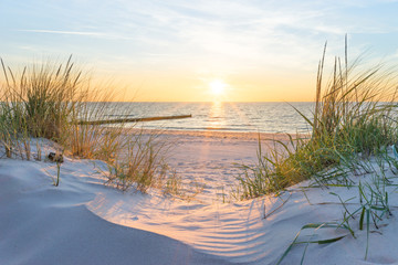 Coucher de soleil sur la mer Baltique