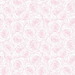 seamless pattern with roses. floral vector background