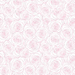 Behang Rozen naadloos patroon met rozen. bloemen vector achtergrond