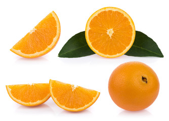 fresh orange isolated on white background