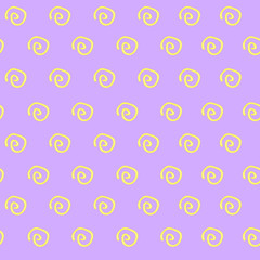 Geometric Seashell Seamless Pattern. Art deco background.