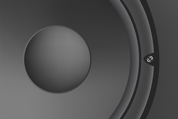 Musical speaker vector illustration. Modern acoustic on white background.