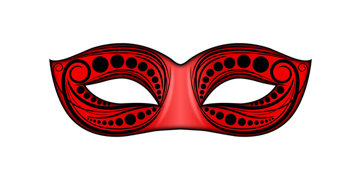 Carnaval Masque Rouge Ornement 3