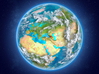 Georgia on planet Earth in space