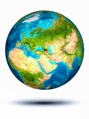 Georgia on Earth with white background
