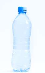 plastic water bottle islated on white