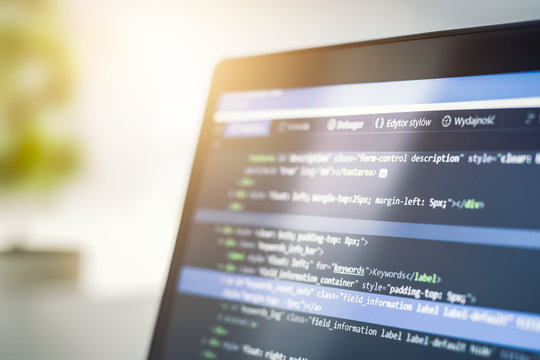 Website design. Developing programming and coding technologies.