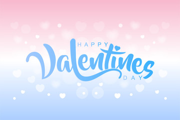 isolated calligraphy of happy valentine with soft color