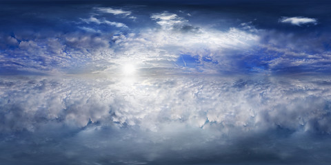 Fototapeta premium Panorama nad chmurami pełne 360 stopni