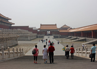 Visitors at Beijing's Forbidden City