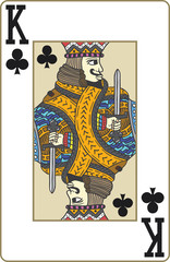 King of clubs playing card