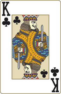 King of clubs playing card