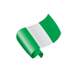 Nigeria flag, vector illustration