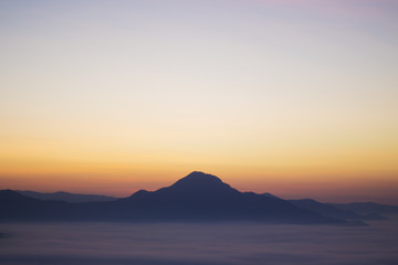 Beautiful mountain background in the morning