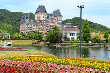 Colorful flower garden in Huis ten bosch