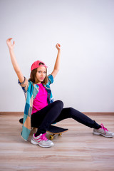 Girl on skateboard