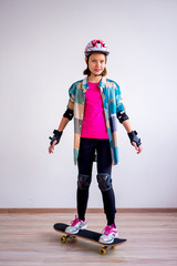 Girl on skateboard
