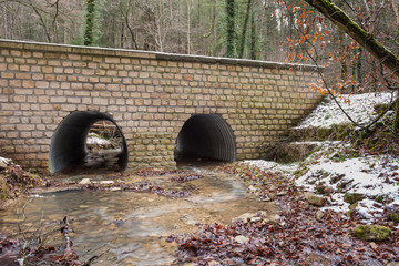 water tube under the road