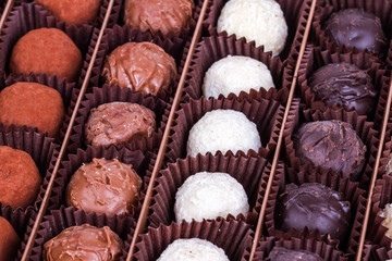 Yummy Tasty White Dark and Milky Chocolate Balls