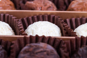 Yummy Tasty White Dark and Milky Chocolate Balls