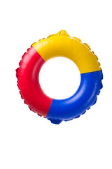 Life ring buoy isolated on white background