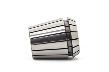 collets High precision drilling holder isolated on white background.