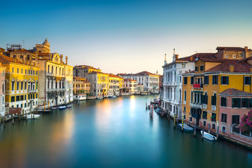 Venice grand canal or Canal Grande, view from Rialto bridge. Italy