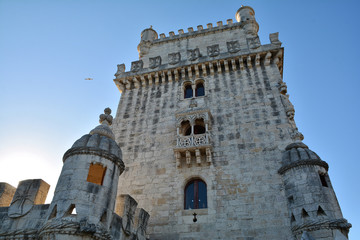 Fototapeta na wymiar Belem Tower , famous attraction in Lisbon Portugal