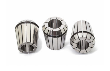 collets High precision drilling holder isolated on white background.