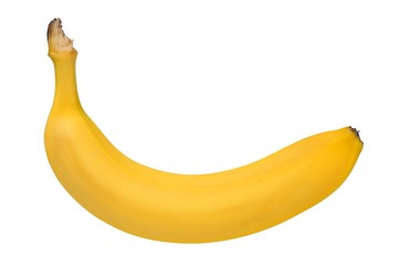 Banana on white