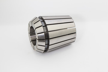 collets High precision drilling holder isolated on white background.