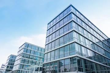Printed roller blinds City building modernes Bürogebäude in Deutschland 