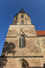 Fototapeta na wymiar Tower of the Basilika St. Cyriakus in Duderstadt