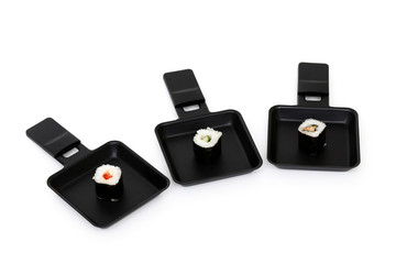 Sushi in pans