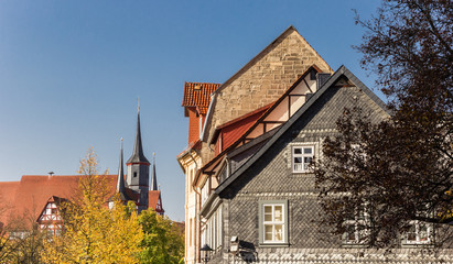 Panorama of houses and towers in Duderstadt
