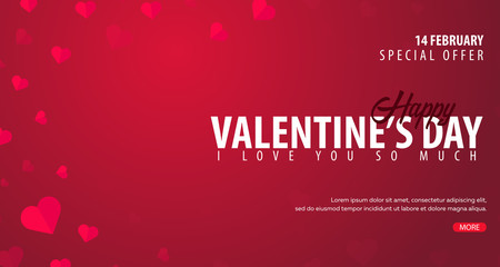 Valentines day sale background. Wallpaper, flyers, invitation, posters, brochure, voucher, banners. Vector illustration.