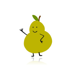 Pear, funny character for your design