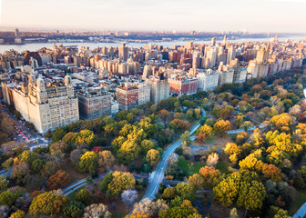 Panorama de New York depuis Central Park, vue aérienne
