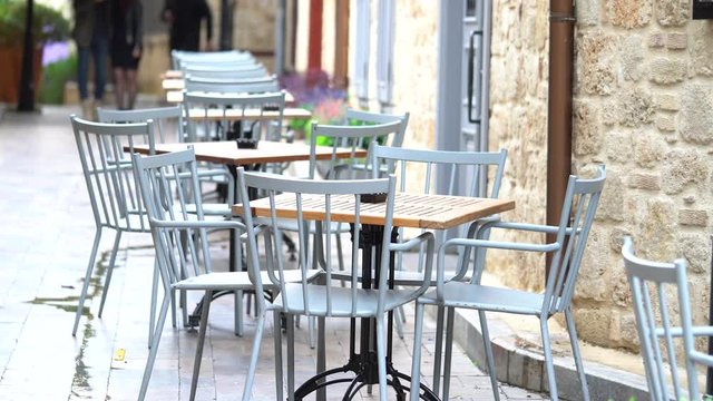 Ece romantic restaurant, cafe in a small Italian town.