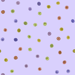 abstract vector vintage colored circles seamless pattern