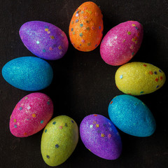 Colorful Easter eggs background