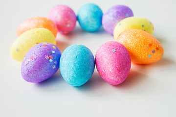 Colorful Easter eggs background