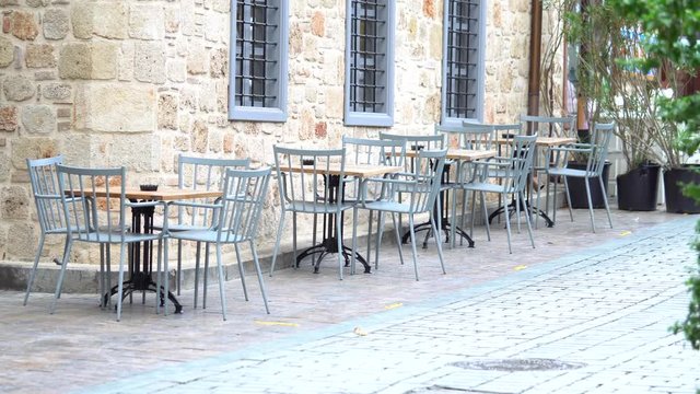 Ece romantic restaurant, cafe in a small Italian town.