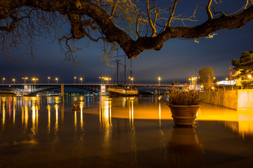 Hochwasser Mainz-Kastel an der Reduit