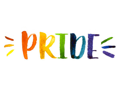 Gay Pride Watercolor Lettering