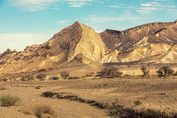 Mountain landscape. Negev desert. Israel