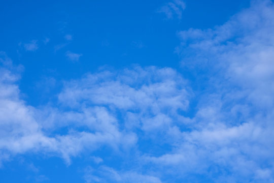 Blue sky clouds background. Beautiful white cloud on blue sky background