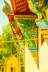 Lanna style wood carving in temple