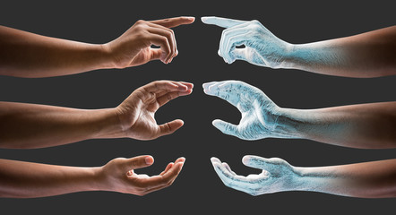 Human hand transform to the ice